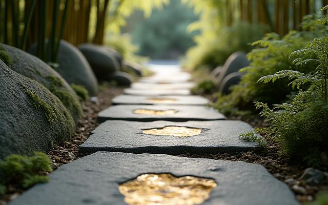 千代田区の邸宅：継ぎの庭